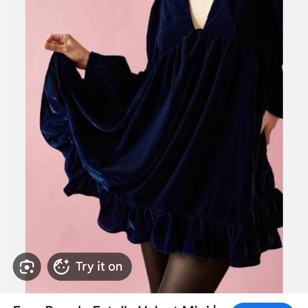 Free People Estella Velvet Mini Dress
